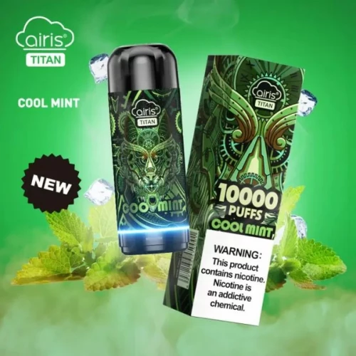 Одноразова Електронна Сигарета Airis Titan Cool Mint (М'ята) (10000 Затяжок) купить