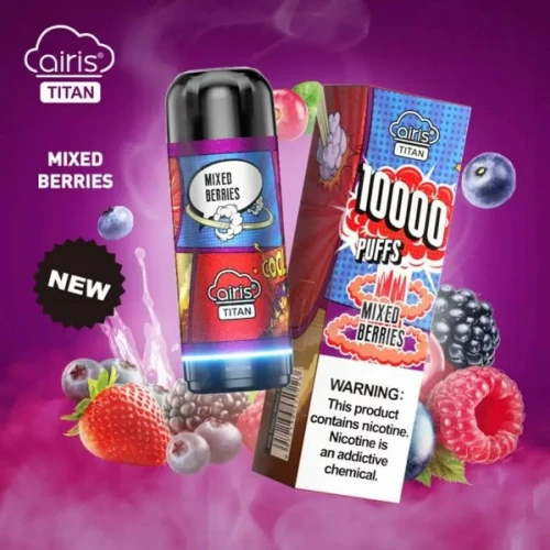 Одноразова Електронна Сигарета Airis Titan Mixed Berries (Мікс Ягід) (10000 Затяжок) купить