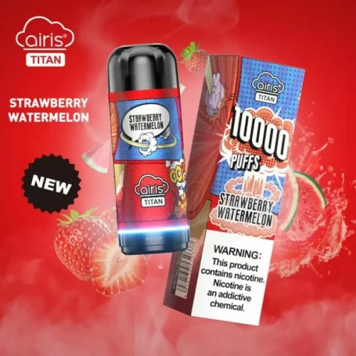 Одноразовая Электронная Сигарета Airis Titan Strawberry Watermelon (Клубника Арбуз) (10000 Затяжек) купить