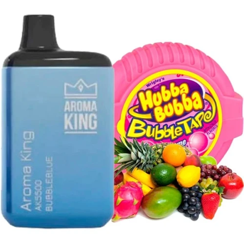 Одноразова Електронна Сигарета Aroma King BubbleBlue (Чорничка Жуйка) (5500 Затяжок) купить