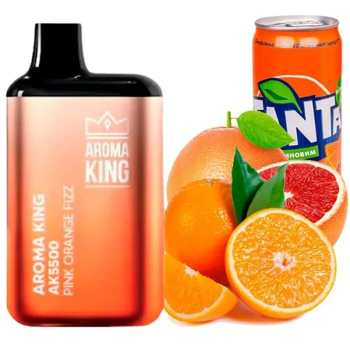 Одноразовая Электронная Сигарета Aroma King Pink Orange Fizz (Розовый Апельсин Физз) (5500 Затяжек) купить