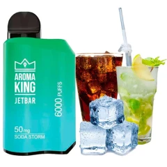 Одноразовая Электронная Сигарета Aroma King Jetbar Soda Storm (Содовая Шторм) (6000 Затяжек) купить
