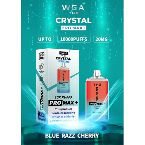 Одноразова Електронна Сигарета Crystal Pro Max Blue Razz Cherry (Блакитна Малина Вишня) (10000 Затяжок) купить