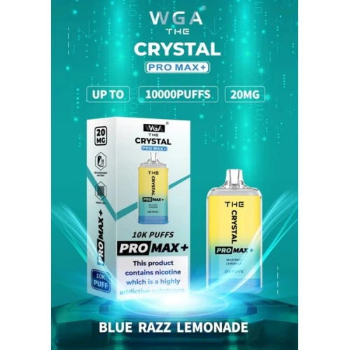 Одноразова Електронна Сигарета Crystal Pro Max Blue Razz Lemonade (Лимонад Блакитна Малина) (10000 Затяжок) купить