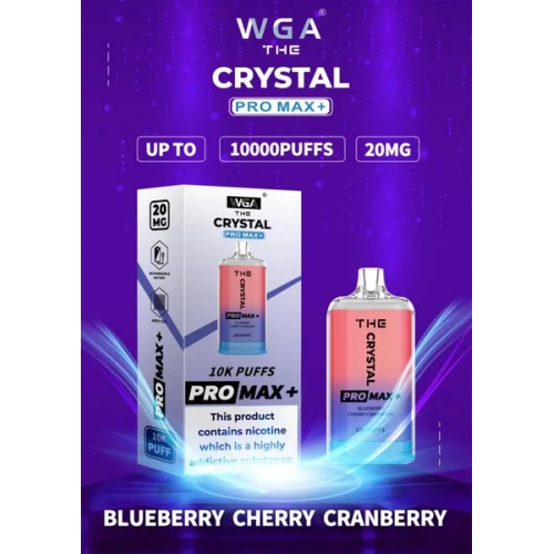 Одноразова Електронна Сигарета Crystal Pro Max Blueberry Cherry Cranberry (Чорниця Вишня Журавлина) (10000 Затяжок) купить