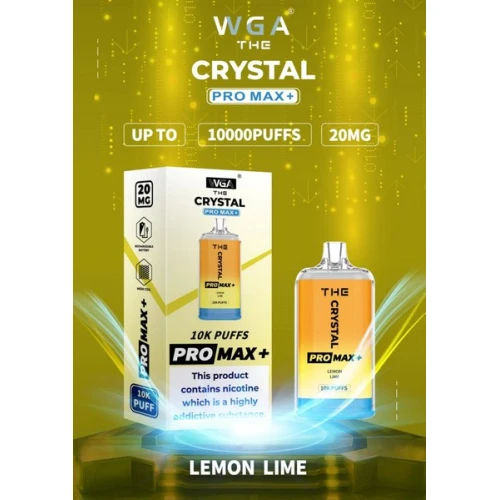 Одноразовая Электронная Сигарета Crystal Pro Max Lemon Lime (Лимон Лайм) (10000 Затяжек) купить