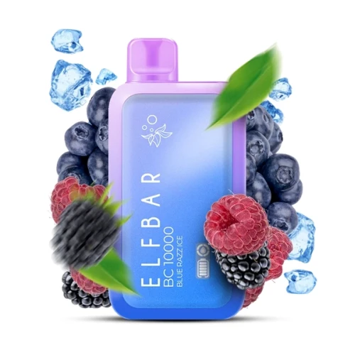 Одноразовая Электронная Сигарета Elf Bar BC Blue Razz Ice (Голубая Малина Лёд) (10000 Затяжек) купить