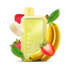 Одноразовая Электронная Сигарета Elf Bar BC Strawberry Banana (Клубника Банан) (10000 Затяжек) купить