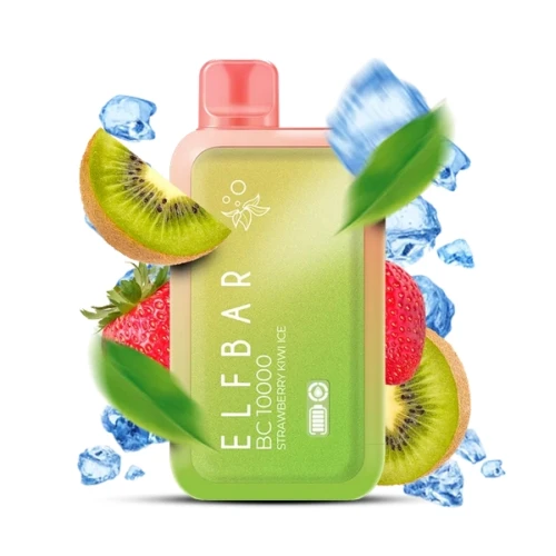 Одноразовая Электронная Сигарета Elf Bar BC Strawberry Kiwi Ice (Клубника Киви Лёд) (10000 Затяжек) купить