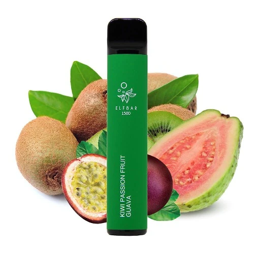 Одноразова Електронна Сигарета Elf Bar Kiwi Passion Fruit Guava (Ківі Маракуя Гуава) (1500 Затяжок) купить