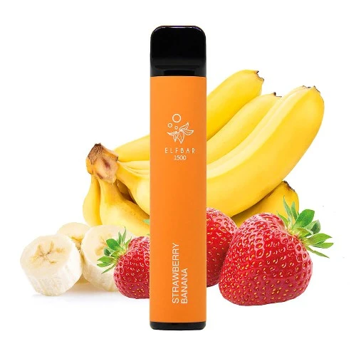 Одноразовая Электронная Сигарета Elf Bar Strawberry Banana (Клубника Банан) (1500 Затяжек) купить