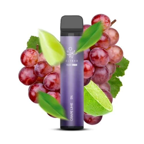 Одноразовая Электронная Сигарета Elf Bar Ultra Grape Lime (Виноград Лайм) (1500 Затяжек) купить