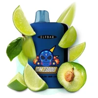 Одноразовая Электронная Сигарета Elf Bar GH Green Plum Sour Lime (Зелёная Слива Кислый Лайм) (23000 Затяжек) купить