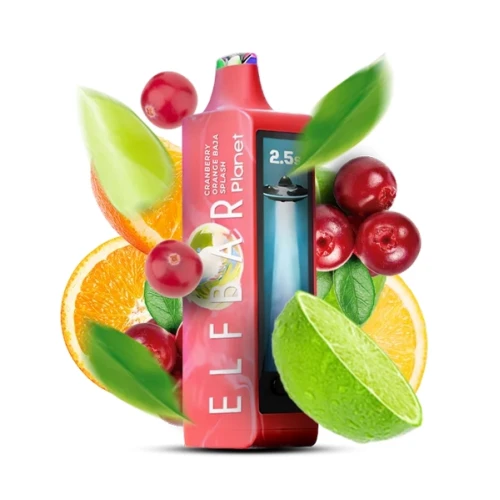 Одноразовая Электронная Сигарета Elf Bar Planet Cranberry Orange Baja Splash (Клюква Апельсин Баджа Сплеш) (25000 Затяжек) купить