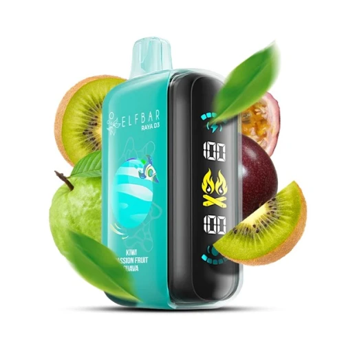 Одноразовая Электронная Сигарета Elf Bar RAYA D3 Kiwi Passion Fruit Guava (Киви Маракуйя Гуава) (25000 Затяжек) купить