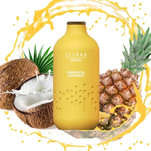 Одноразова Електронна Сигарета Elf Bar BB Pineapple Coconut (Ананас Кокос) (3000 Затяжок) купить