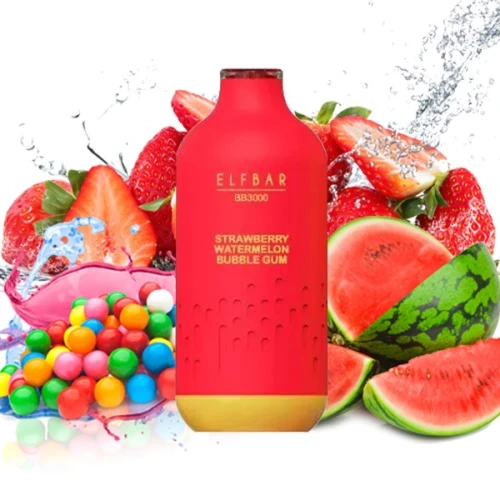 Одноразова Електронна Сигарета Elf Bar BB Watermelon Bubble Gum (Кавун Бабл Гам) (3000 Затяжок) купить