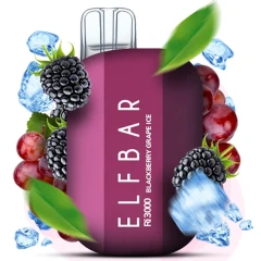 Одноразовая Электронная Сигарета Elf Bar Ri Blackberry Grape Ice (Ежевика Виноград Лёд) (3000 Затяжек) купить