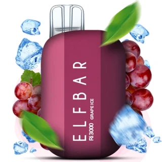 Одноразовая Электронная Сигарета Elf Bar Ri Grape Ice (Виноград Лёд) (3000 Затяжек)