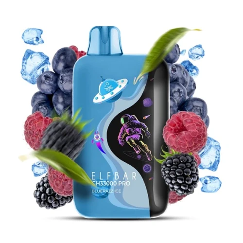 Одноразовая Электронная Сигарета Elf Bar GH Pro Blue Razz Ice (Блу Раз Лёд) (33000 Затяжек) купить