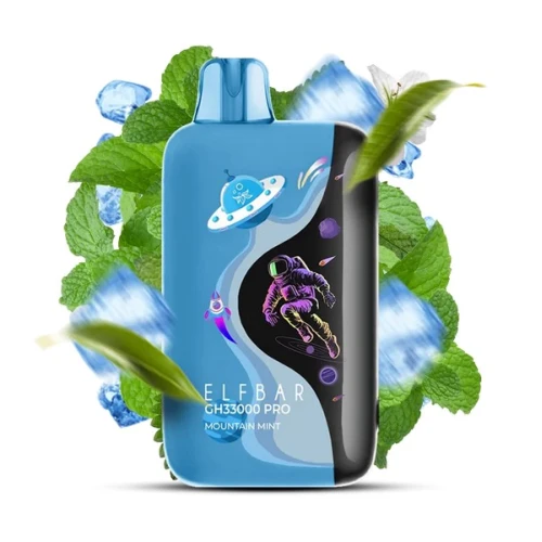 Одноразовая Электронная Сигарета Elf Bar GH Pro Mountain Mint (Маунтин Мята) (33000 Затяжек) купить