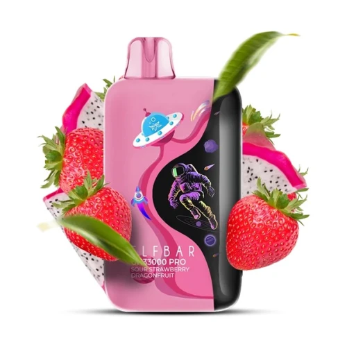 Одноразовая Электронная Сигарета Elf Bar GH Pro Sour Strawberry Dragonfruit (Кислая Клубника Драгонфрут) (33000 Затяжек) купить