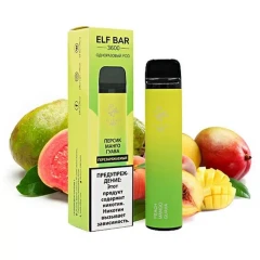 Одноразовая Электронная Сигарета Elf Bar Peach Mango Guava (Персик Манго Гуава) (3600 Затяжек) купить