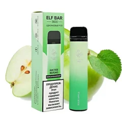 Одноразовая Электронная Сигарета Elf Bar Sour Apple (Кислое Яблоко) (3600 Затяжек) купить