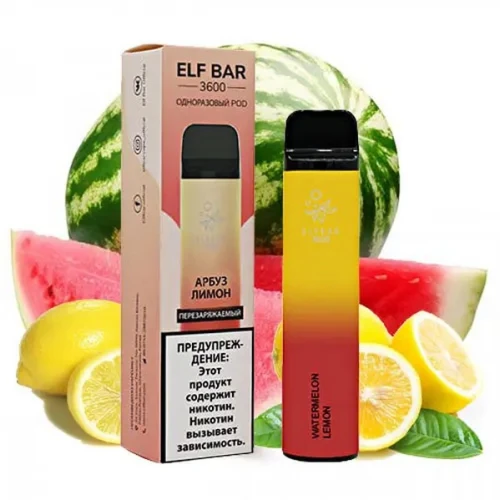 Одноразова Електронна Сигарета Elf Bar Watermelon Lemon (Кавун Лимон) (3600 Затяжок) купить