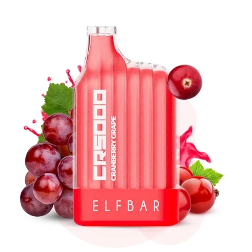 Одноразова Електронна Сигарета Elf Bar CR Cranberry Grape (Журавлина Виноград) (5000 Затяжок) купить