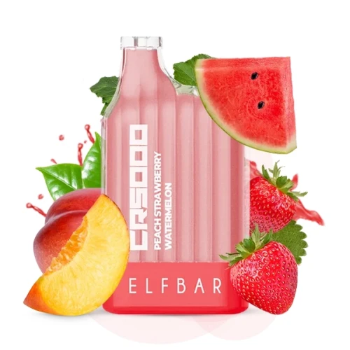 Одноразова Електронна Сигарета Elf Bar CR Peach Strawberry Watermelon (Персик Полуниця Кавун) (5000 Затяжок) купить