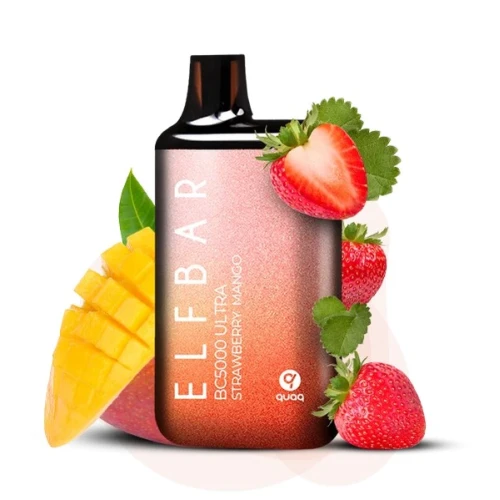 Одноразова Електронна Сигарета Elf Bar Ultra Strawberry Mango (Полуниця Манго) (5000 Затяжок) купить