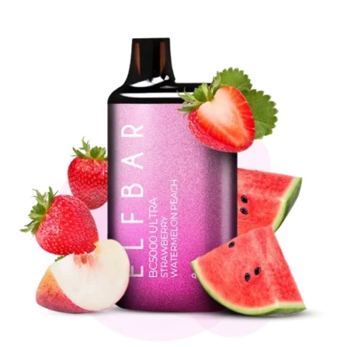 Одноразовая Электронная Сигарета Elf Bar Ultra Strawberry Watermelon Peach (Клубника Арбуз Персик) (5000 Затяжек) купить