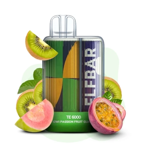 Одноразовая Электронная Сигарета Elf Bar TE Kiwi Passion Fruit Guava (Киви Маракуйя Гуава) (6000 Затяжек) купить