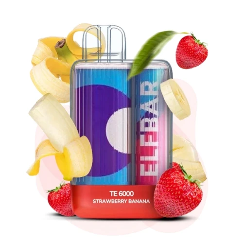 Одноразова Електронна Сигарета Elf Bar TE Strawberry Banana (Полуниця Банан) (6000 Затяжок) купить
