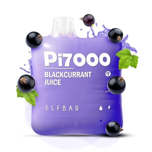 Одноразовая Электронная Сигарета Elf Bar PI Blackcurrant Juice (Черная Смородина Сок) (7000 Затяжек) купить