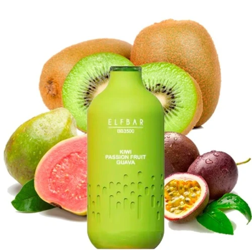 Одноразова Електронна Сигарета Elf Bar BB Kiwi Passion Fruit Guava (Ківі Маракуя Гуава) (3500 Затяжок) купить