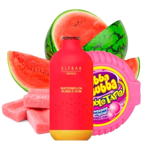 Одноразова Електронна Сигарета Elf Bar BB Watermelon Bubble Gum (Кавунова Жуйка) (3500 Затяжок) купить