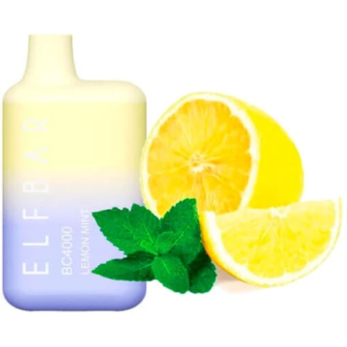 Одноразовая Электронная Сигарета Elf Bar BC Lemon Mint (Лимон Мята) (4000 Затяжек) купить