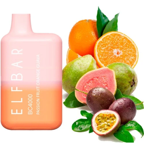 Одноразова Електронна Сигарета Elf Bar BC Passion Fruit Orange Guava (Маракуя Апельсин Гуава) (4000 Затяжок) купить