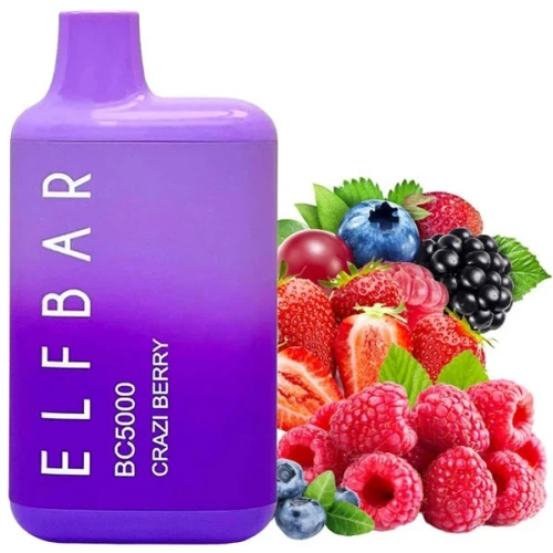 Одноразовая Электронная Сигарета Elf Bar BC Crazi Berry (Крейзи Ягода) (5000 Затяжек) купить