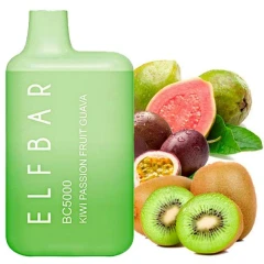 Одноразова Електронна Сигарета Elf Bar BC Kiwi Passion Fruit Guava (Ківі Маракуя Гуава) (5000 Затяжок) купить