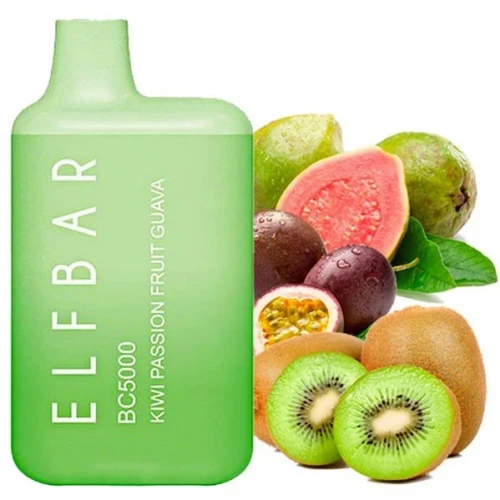 Одноразовая Электронная Сигарета Elf Bar BC Kiwi Passion Fruit Guava (Киви Маракуйя Гуава) (5000 Затяжек) купить