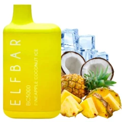 Одноразова Електронна Сигарета Elf Bar BC Pineapple Coconut Ice (Ананас Кокос Лід) (5000 Затяжок) купить