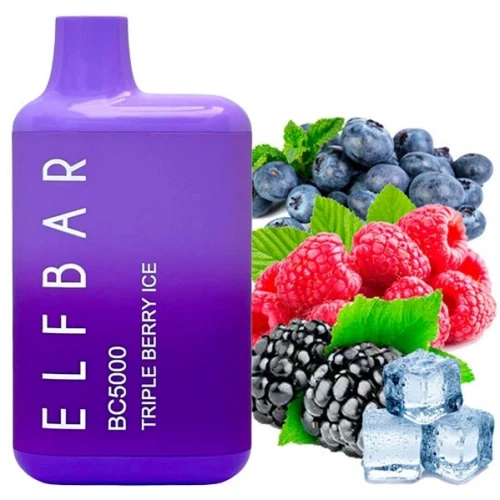 Одноразова Електронна Сигарета Elf Bar BC Triple Berry Ice (Трипл Ягода Лід) (5000 Затяжок) купить