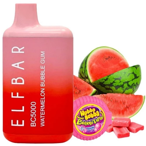 Одноразовая Электронная Сигарета Elf Bar BC Watermellon Bubble Gum (Арбуз Баббл Гам) (5000 Затяжек) купить