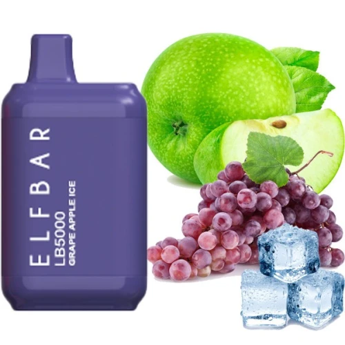 Одноразовая Электронная Сигарета Elf Bar LB Grape Apple Ice (Виноград Яблоко Лед) (5000 Затяжек) купить