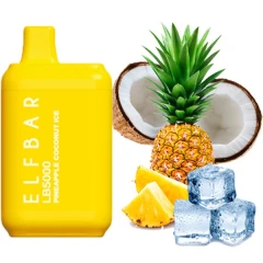 Одноразовая Электронная Сигарета Elf Bar LB Pineapple Coconut Ice (Ананас Кокос Лед) (5000 Затяжек)