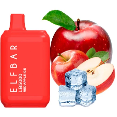 Одноразова Електронна Сигарета Elf Bar LB Red Apple Ice (Червоне Яблуко Лід) (5000 Затяжок) купить
