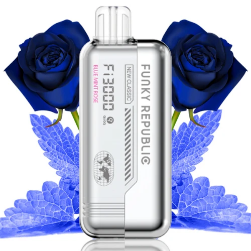 Одноразова Електронна Сигарета Funky Republic FI3000 Blue Mint Rose (Блю М'ята Троянда) (3000 Затяжок) купить